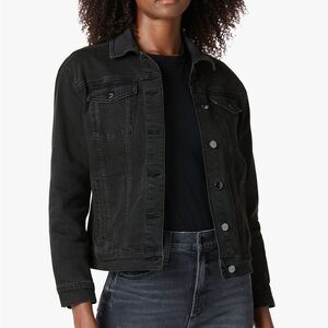 Joe’s Jeans Distressed Women's Black Denim Stretch Jean Jacket - Small